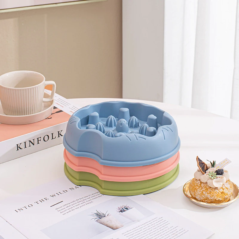 Slow Feeder Dog Bowls Dish Puppy Food Water Bowl For Dog Cat Non Slip Slow Eating Puzzle Maze Fun Pets Feeding Bowl Anti-gulping