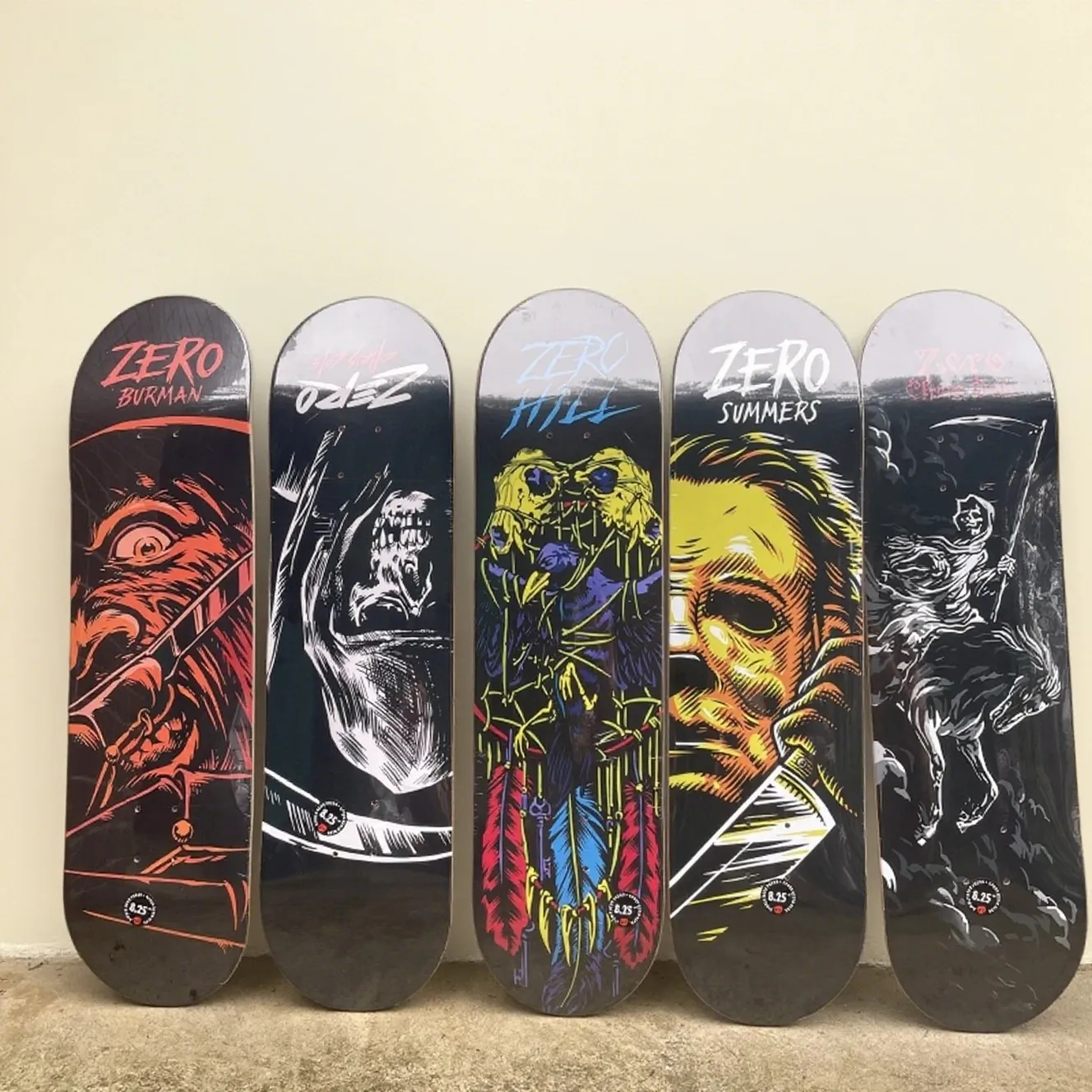 Mazzo da skateboard Zero – Acero canadese al 100%, 7 strati, diverse dimensioni (7,75/8,0/8,25/8,5 pollici), doppio bilanciere, include Griptape