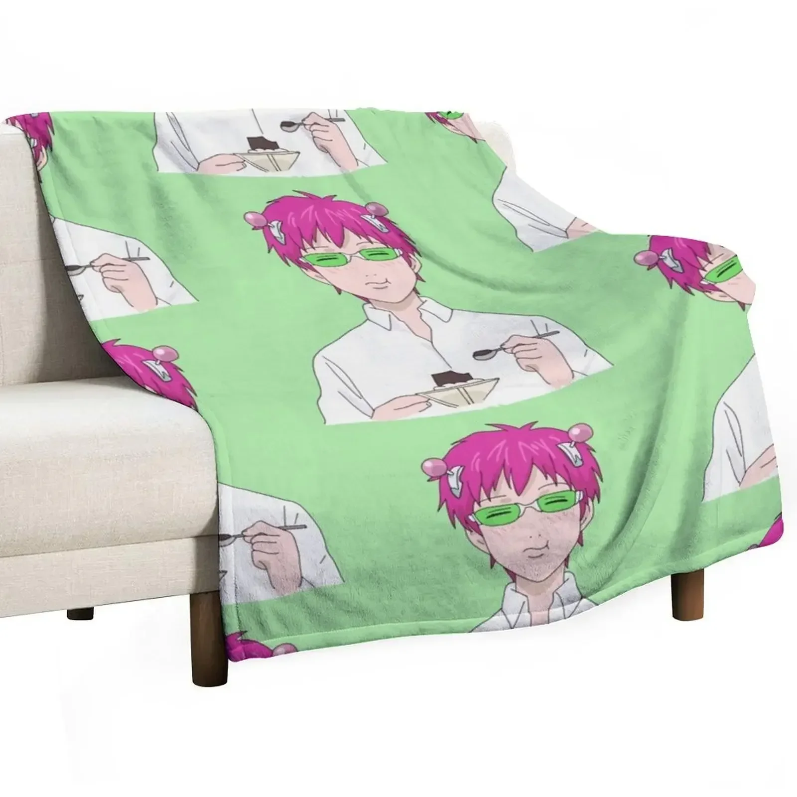 Kusuo Saiki Throw Blanket wednesday Decorative Sofas Hairys Blankets For Baby Blankets