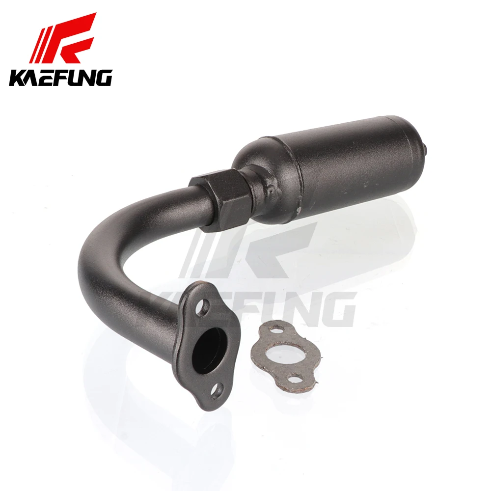 

New Black Muffler Exhaust Pipe For 49cc 60cc 66cc 80cc 100cc 2 Stroke Electric Bike Motorcycle Exhaust Pipe Muffler