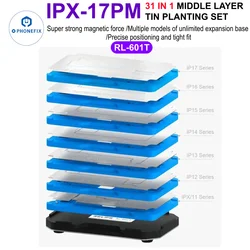 Relife RL-601T Middle Layer Tin Planting Reballing Platform Set for iPhone X 11 12 13 14 15 16 17 Pro Max motherboard separation