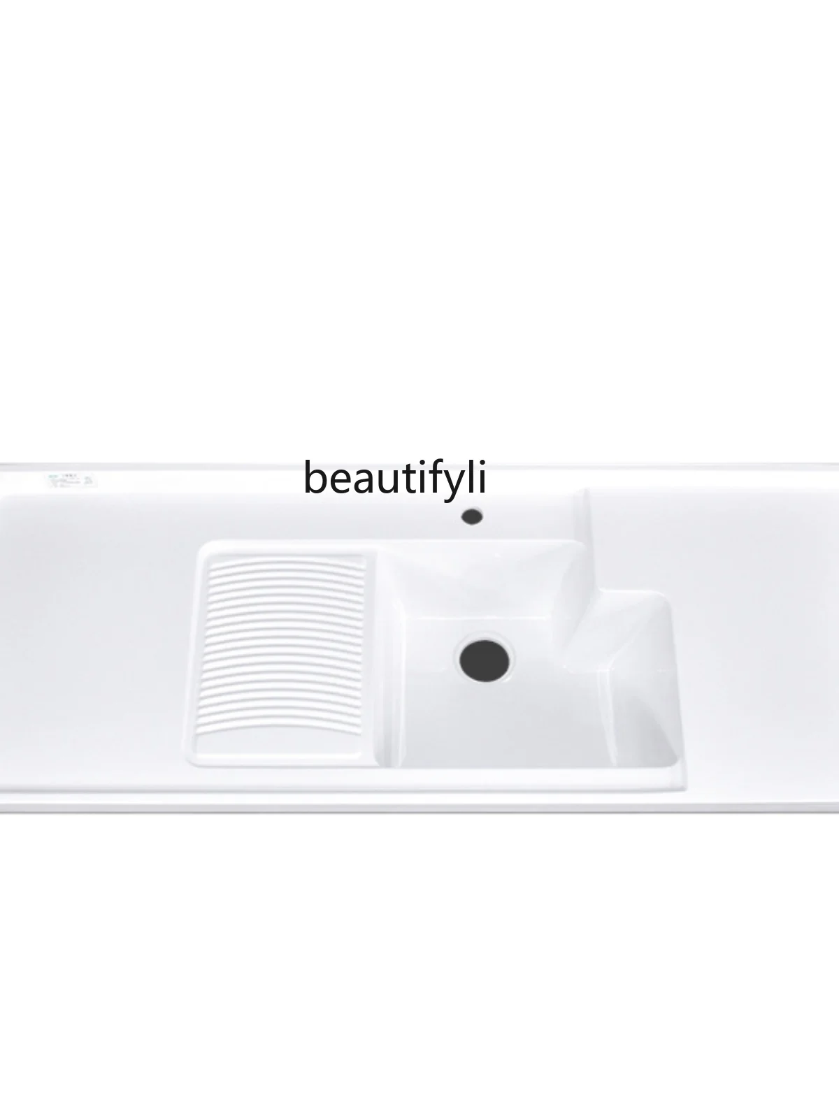 

Balcony Laundry Tub Wash Basin with Washboard Slot Quartz Stone Wash Wardrobe Integrated Machine Counter Basin Cutting Angle