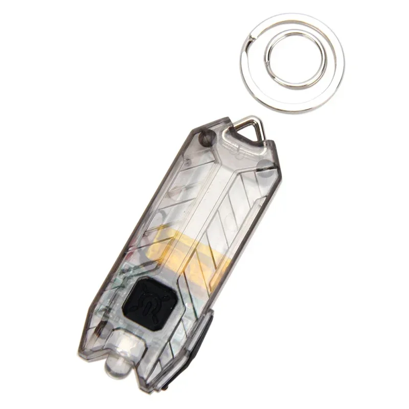Mini LED Keychain Flashlight Electric Torch Portable USB Rechargeable 45LM 2 Modes Tube Camping Night Reading Cycling Light Lamp