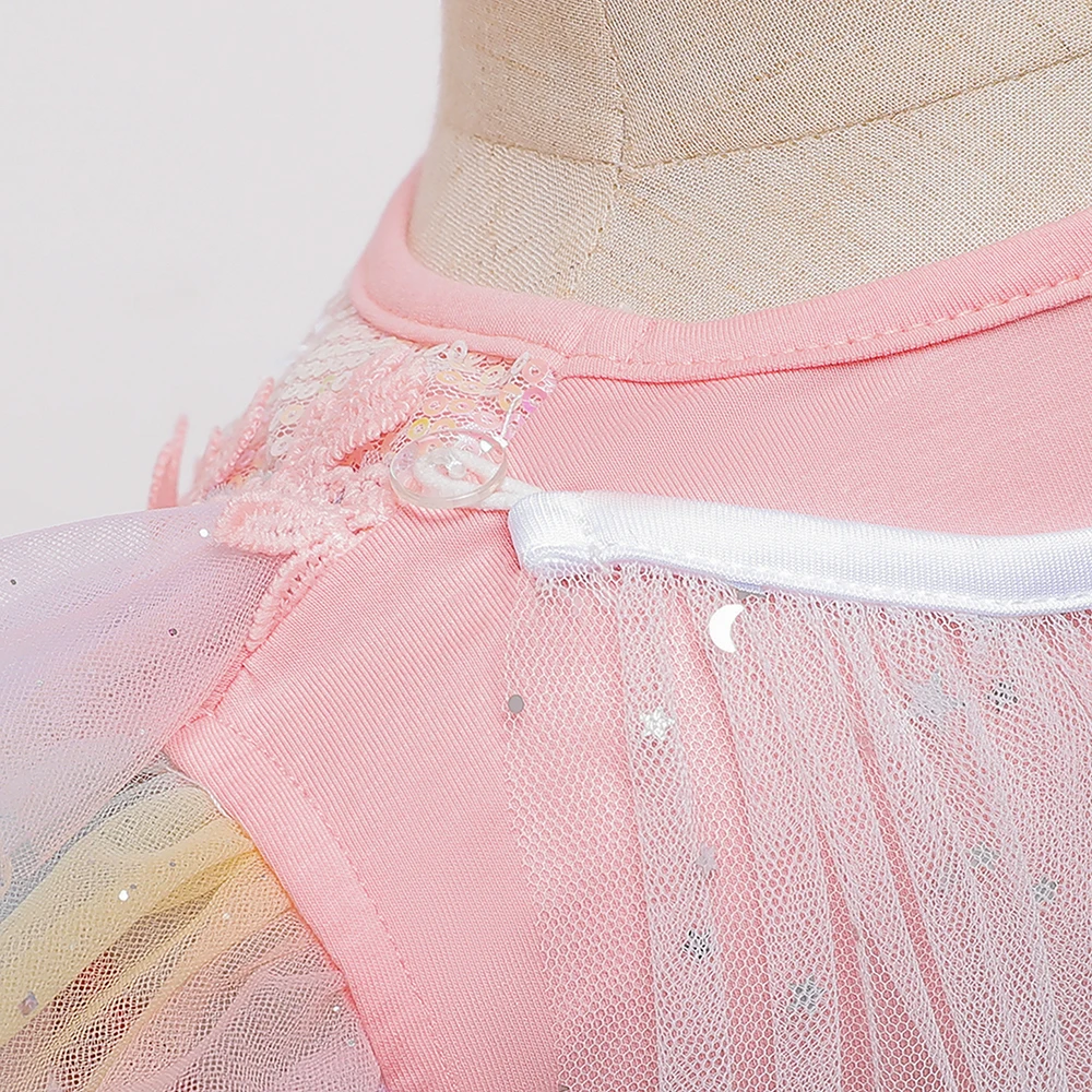 Klassisches Schneeprinzen-Partykostüm für Mädchen, Karneval, Halloween, Weihnachten, Tüll-Geburtstagskleid, Ballkleid, Mädchen-Cartoon-Kleid – Detail 11