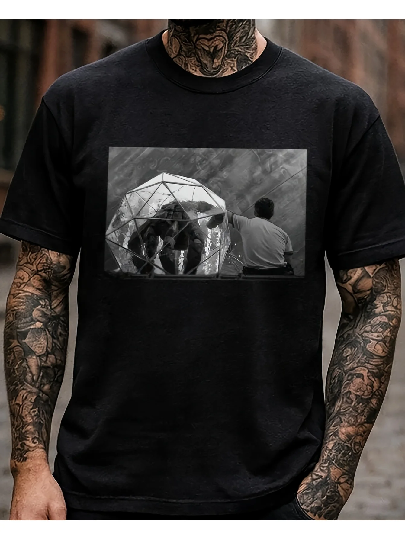 Neutral Alien Space Hero T-shirt Stunning Home of Celestial Creatures Jazz Gesture Science Fiction Book Fan T-shirt Casual Wear