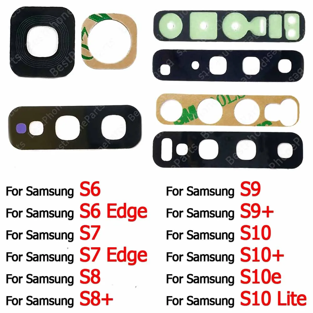 ฝาครอบเลนส์กระจกกล้องด้านหลังสำหรับ Samsung Galaxy S8 S8 + S9 Plus S9 + S10 Lite S10 + S10e 5G S6 S7ขอบ