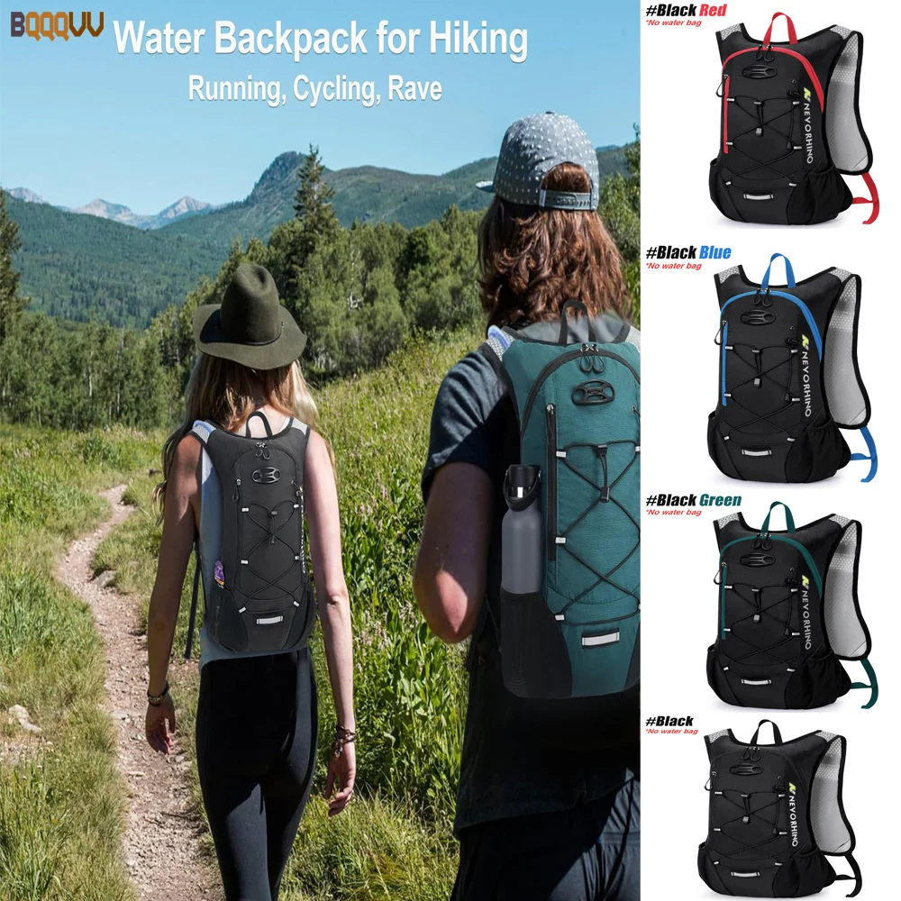 Lightweight Hydration Backpack, Running Backpack with 2L Water Bladder, Hydro Water Daypack for Cycling, Hiking, Rave, 1Pc