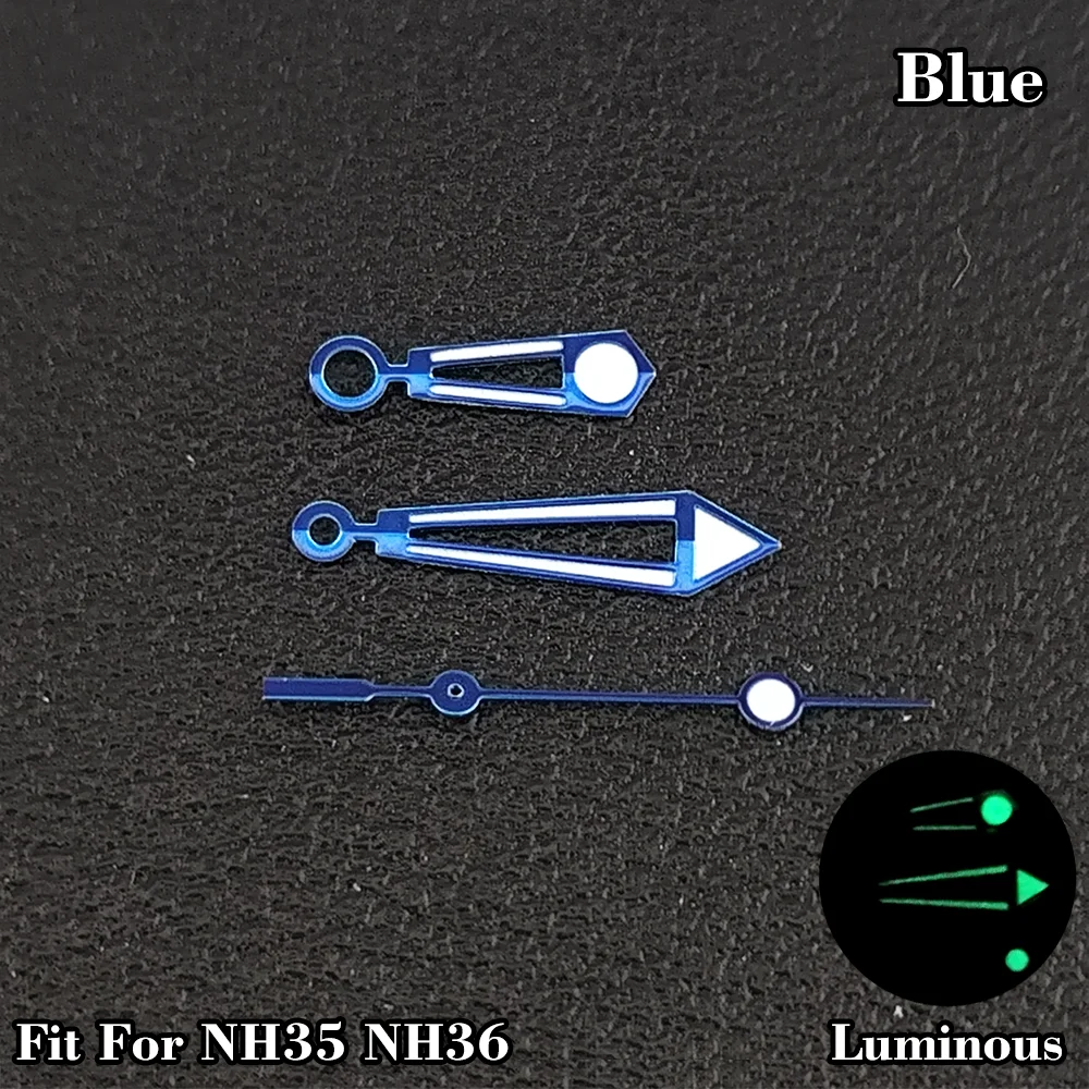 Fit For NH35/NH36  ETA 2836 2824 Miyota 8205 8215 movement Watch Hands Green Luminous  Watch Hands  hollow out WatchHands
