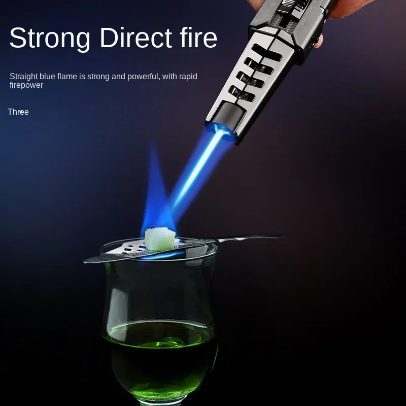 Gas Lighter Torch Blue Flame Jet Spray Gun Kitchen Cooking Smoking Accessories Windproof Turbo Jewelry Welding Cigar Lighters