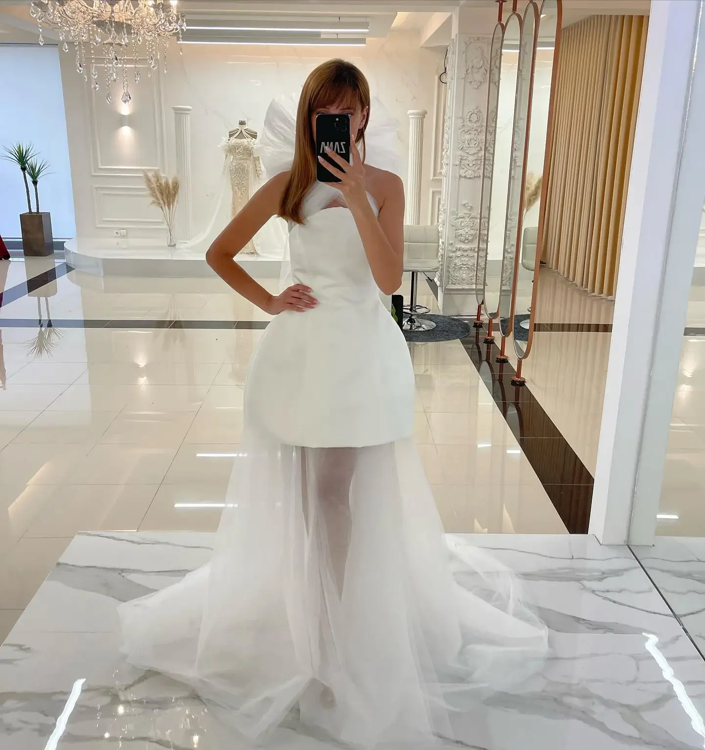 Photography Couture White Lush Dresses With Big Bow Back Sleeveless Long Formal Dress Fashion A line Women Prom Gowns Long