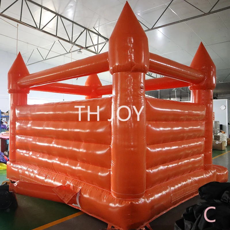 snel luchtschip tot deur, 2025 Halloween oranje springkussen huis, 4x4 m 13x13ft springkasteel voor Halloween party