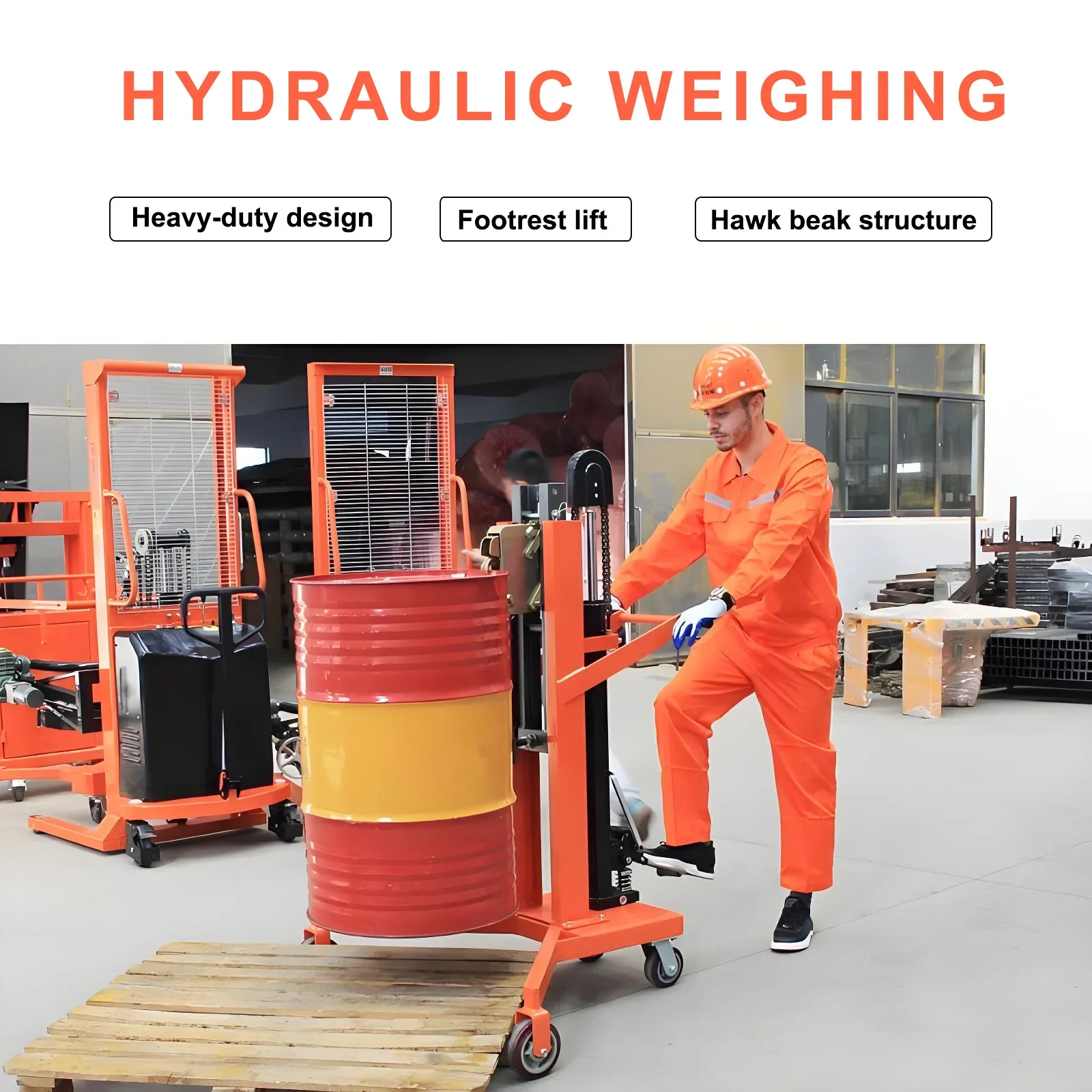 الهيدروليكية وزنها طبلة زيت مركبة مواصلات دلو مستدير مكدس شاحنة النسر منقار دواسة رفع تحميل وتفريغ شاحنة DTF45