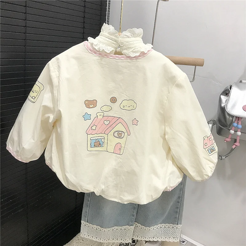 

Girls' Autumn Jacket New Spring and Autumn Stylish Baby Girl Short Trench Coat Korean Style Versatile Fashionable Jacket