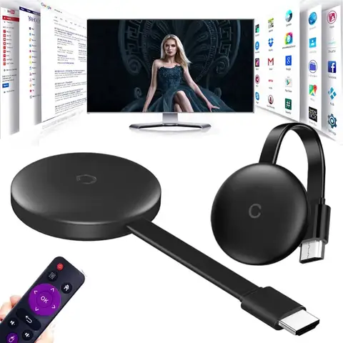 4K HDMI 호환 무선 디스플레이 TV 동글 듀얼 밴드 디스플레이 동글 비디오 어댑터 Airplay WiFi 무선 디스플레이 수신기