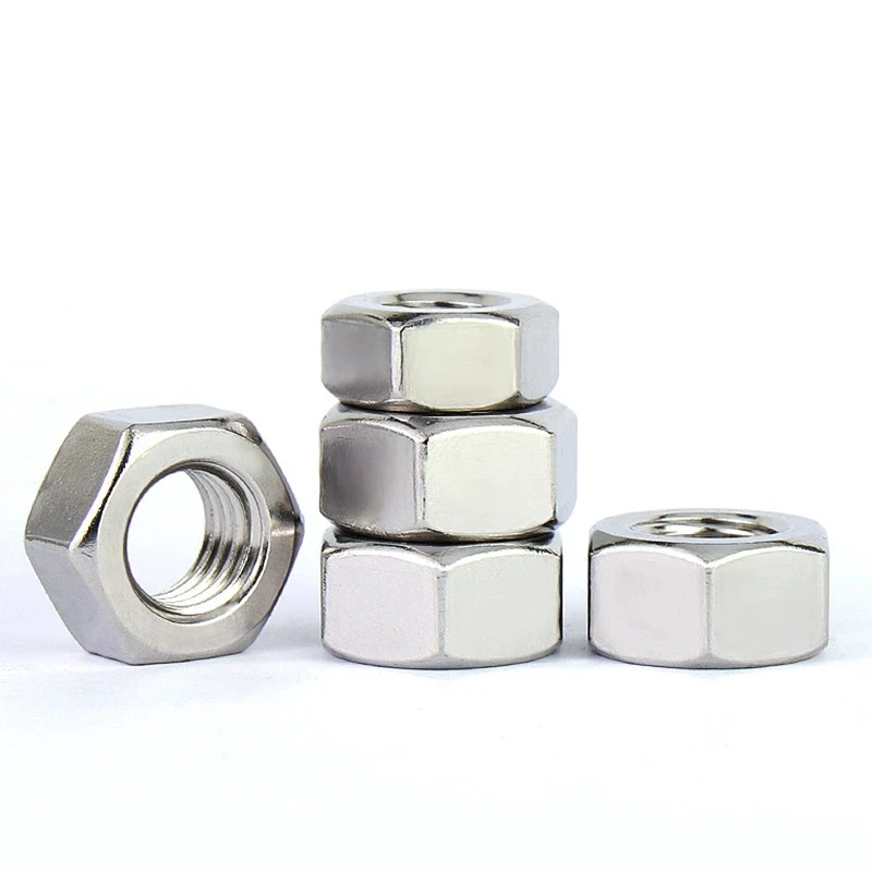 304 Stainless Steel M36 M39 M42 M45 M48 M52 Hexagon Fine Pitch Thread Nuts Serrated Nut