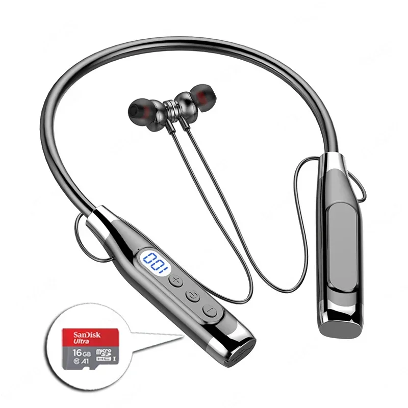 

Wireless Headphones Neckband Bluetooth Earphone With Microphone Long Battery Auriculares High Quality Headset Sport For TF Card