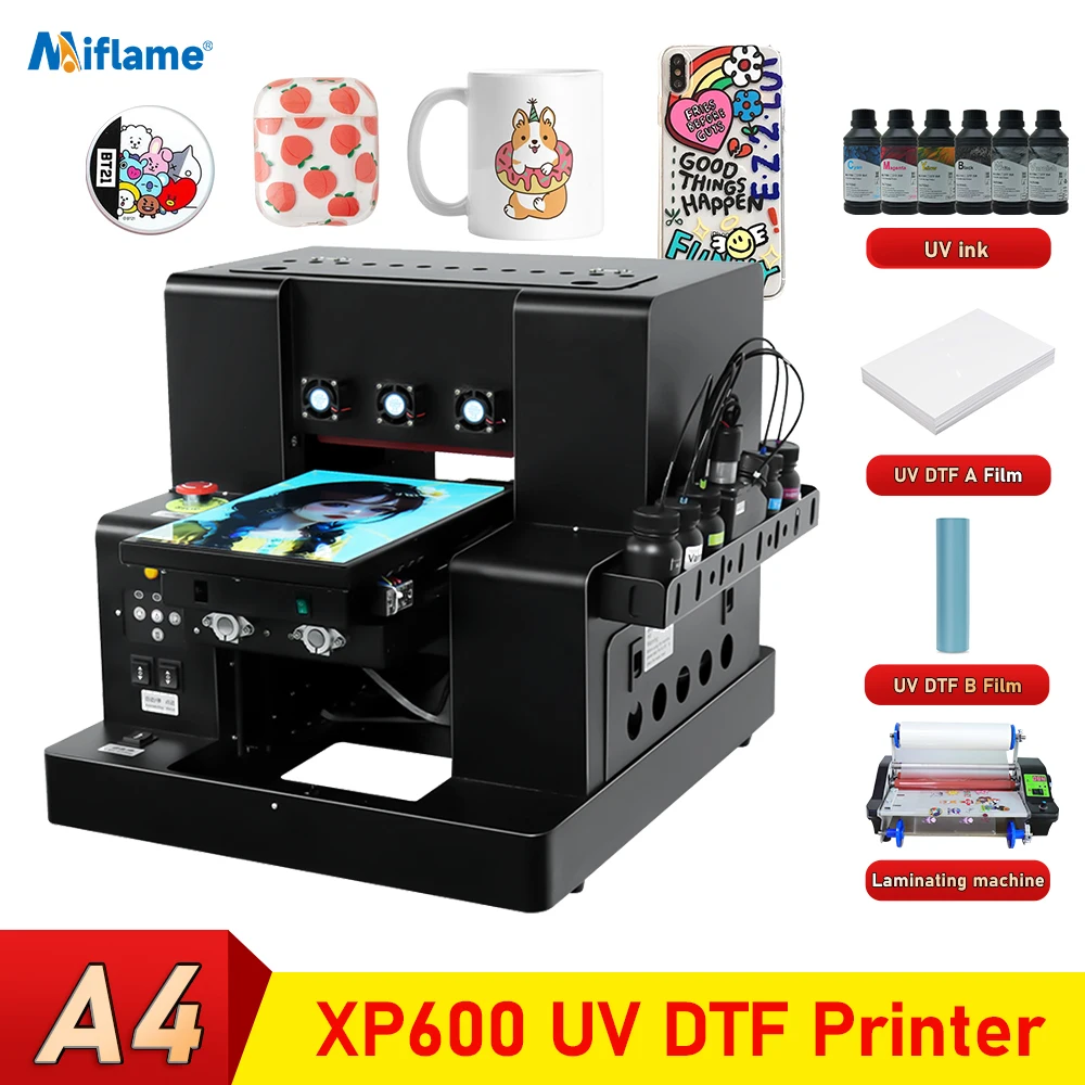 

Принтер A4 UV DTF для Epson L805 XP600, УФ планшетный принтер с лаком UV DTF, принтер для наклеек для бутылок, акриловое фотостекло