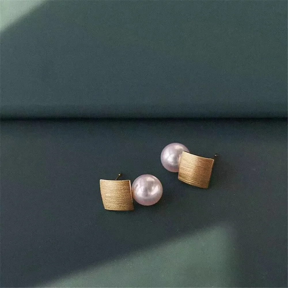 

Gold-Plated Pearl Beads Stud Earrings Setting Base Diy Jewelry Making Findings&Components No Pearl E082