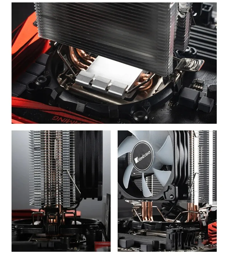 Jonsbo CR1200 9cm 2 Heat Pipes Tower CPU Cooler with RGB Rainbow Cooling Radiator for Intel LGA1151/1200/LGA115X AMD AM4