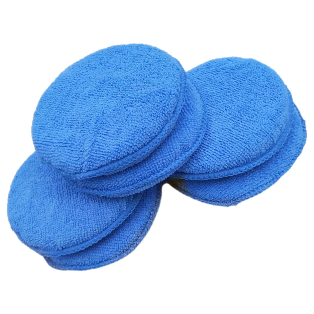 

6 Pcs Car Wash Sponge Buffer Pads Buffing Wax Kit Cars Microfiber Sponges Waxing Applicator Polishing Tools