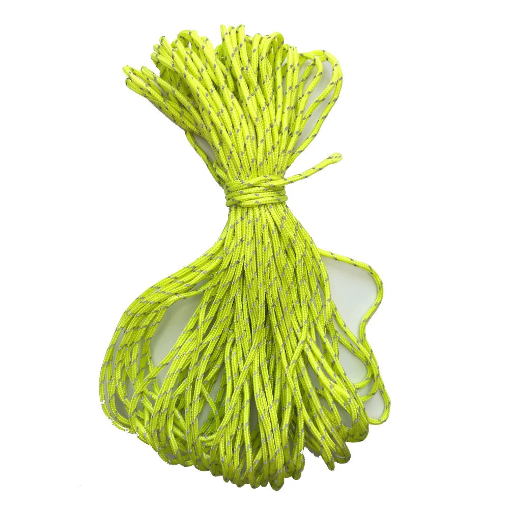 Reflective Paracord Tent Cord Rope Camping Awning Rope Runner Guy Line Tent Fastener Wind Rope Buckle Triangle Fastener Stopper