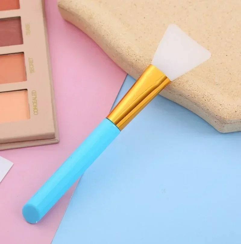 Brocha de maquillaje, 5 colores, 1 pieza, brocha de gel de sílice de barro de máscara suave, herramienta de maquillaje facial, exfoliante de contorno natural 3D, cuidado profesional de la piel
