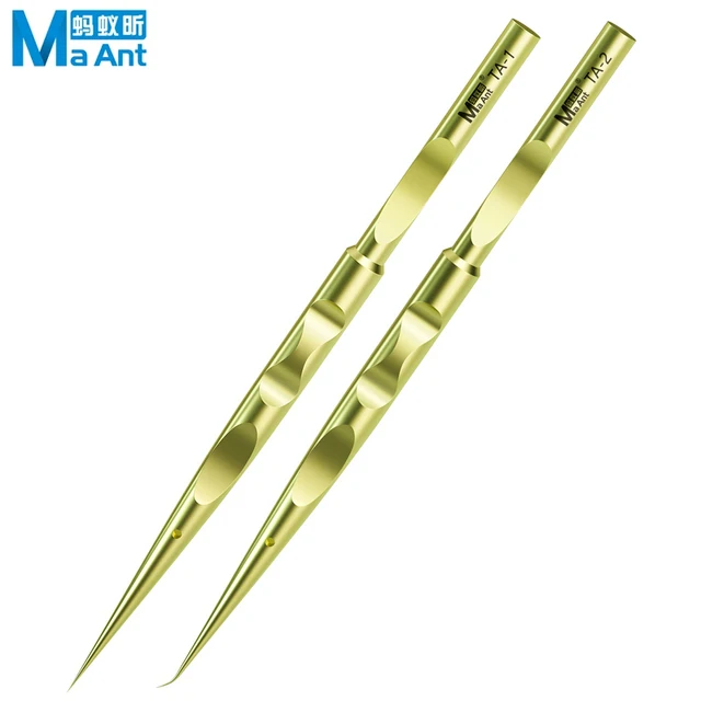 MAANT TA-1 Titanium Alloy Precision Tweezers Anti Magnetic and Anti Slip Professional Level Repair Fingerprint Chip IC Pliers