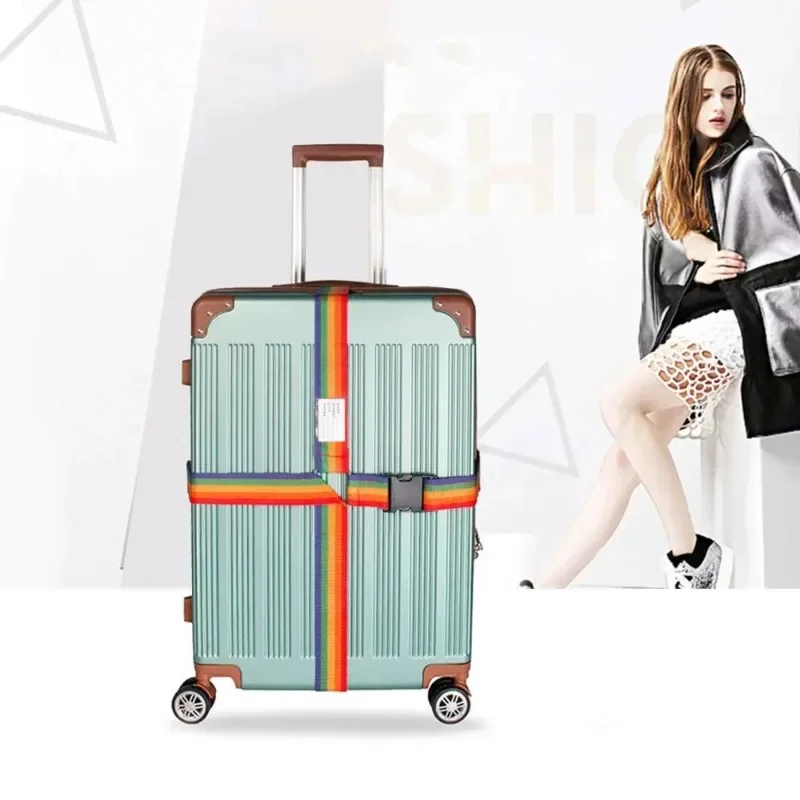 الأمتعة حزام آمن قابل للتعديل إكسسوارات السفر عشرة كلمات حقيبة مشبك حزام الأمتعة حزام تعبئة حقيبة السفر الملحقات #4