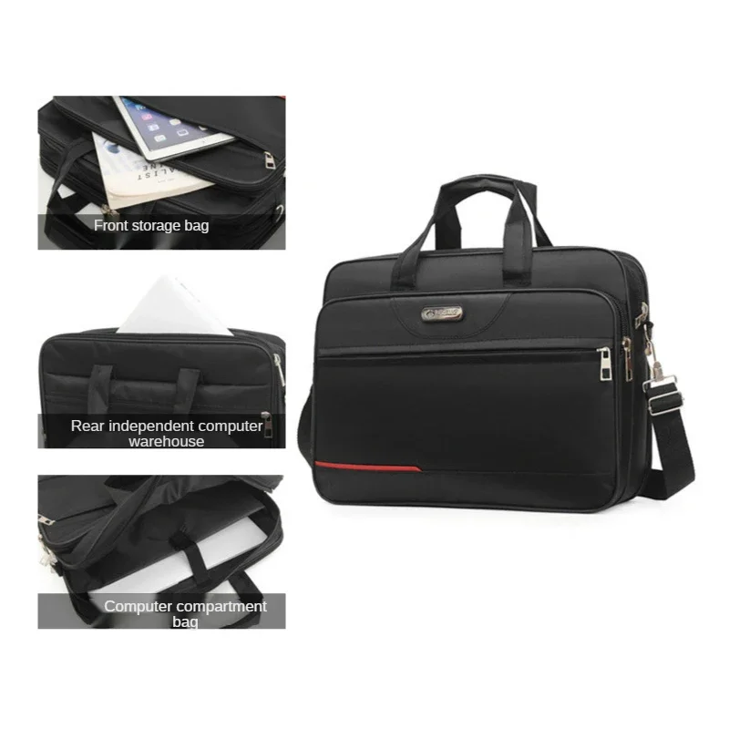 Men\'s Business Briefcase Weekend Travel Document Storage Bag Laptop Protection Handbag Material Organize Pouch Accessories Items