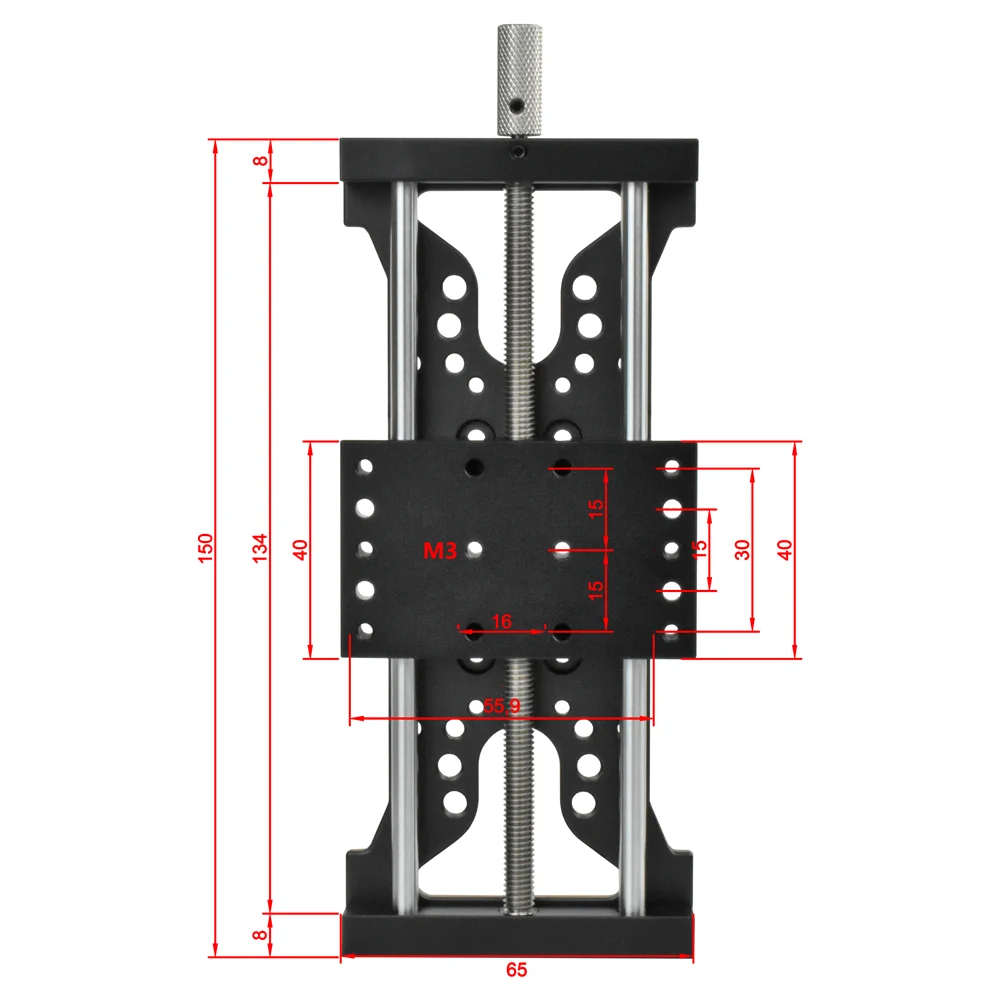 Ajustador de altura para Laser Gravador, Módulo Laser Montagem Quadro, Cabeça Ajustador Foco, Levantamento Suporte para Laser Gravador, Máquina de