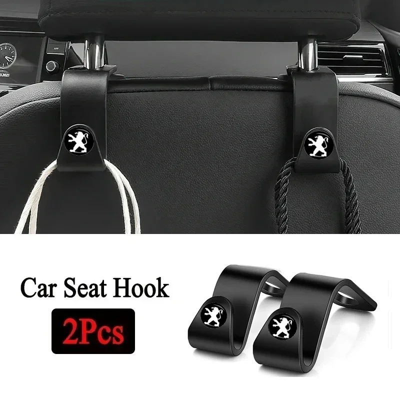 2Pcs Auto Seat Hook Storage Hanger Car Accessories For Peugeot 206 307 308 207 3008 208 407 508 2008 5008 301 406 RCZ CC SW