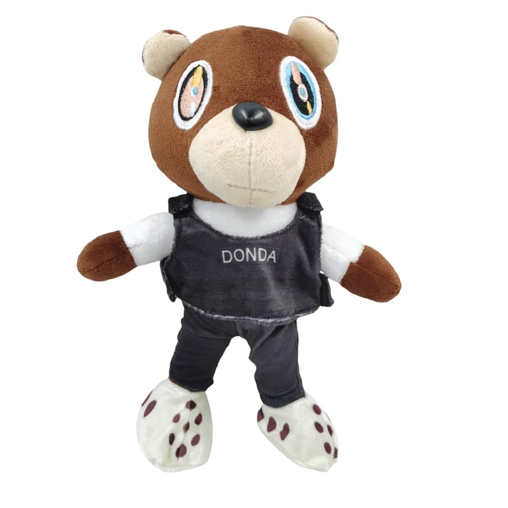 The 26cm Kanye Dropout Bear Teddy Bear Plush Toys Kanye West Graduation Soft Stuffed Home Room Decor Birthday Gift