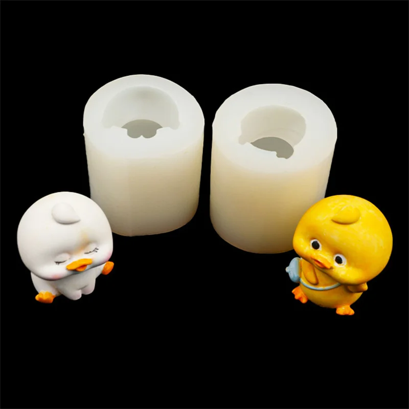 Multipurpose Cartoon Three-dimensional Duckling Scented Candle Plaster Silicone Mold Decoration Ice Cake Decoration Silicone