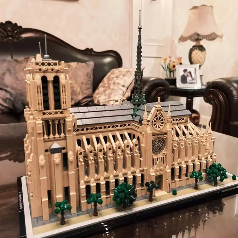 2026 Neuerscheinung 4383-teiliger Bausatz Notre Dame Kathedrale Modellbausatz Bausteine Spielzeug für Erwachsene Geburtstags- und Weihnachtsgeschenke – Detail 4