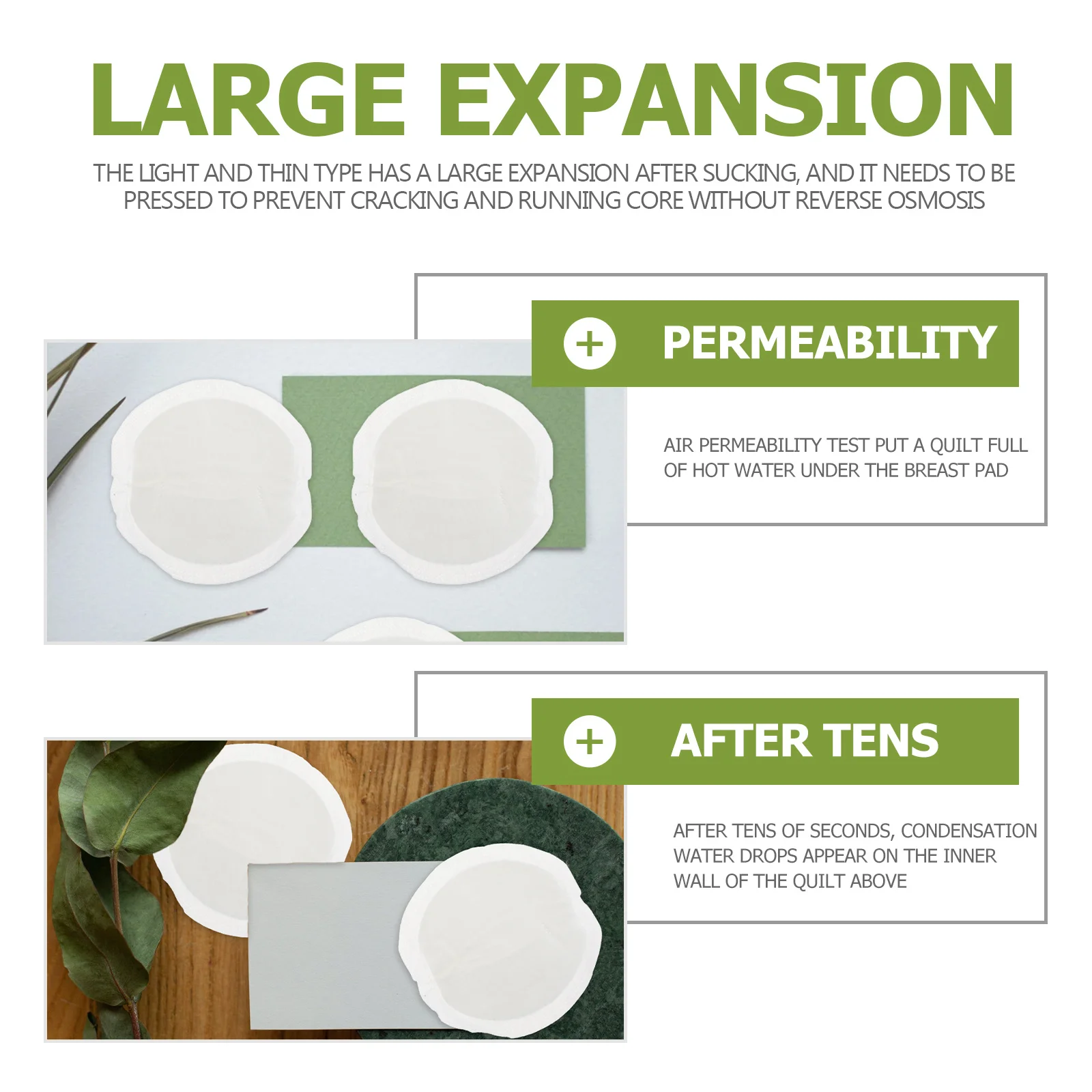 

100Pcs Leak-Proof Breast Pads One-Time Use Nursing Pads for Pregnant Women Soft Comfortable Drier Experience White