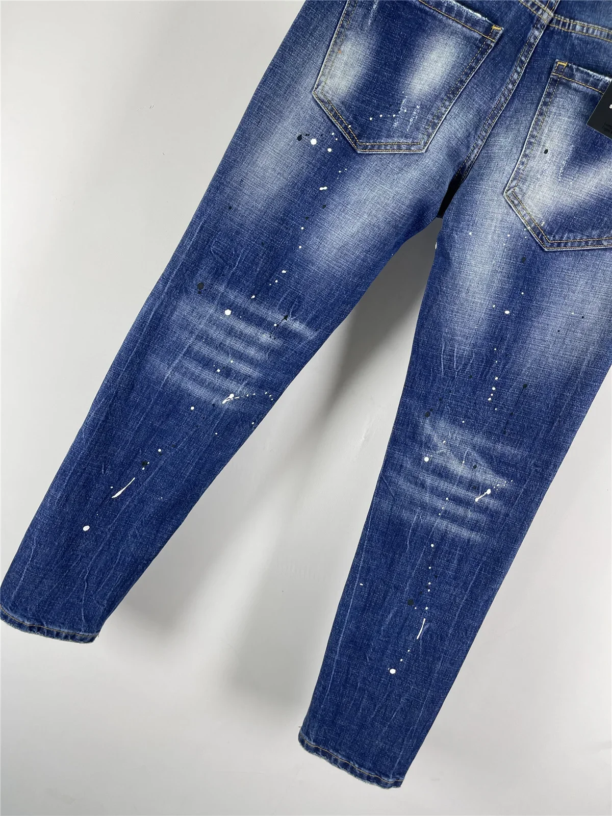 2025 herfst en winter nieuwe mode heren gewassen casual donkerblauw slanke mode heren all-match jeans heren