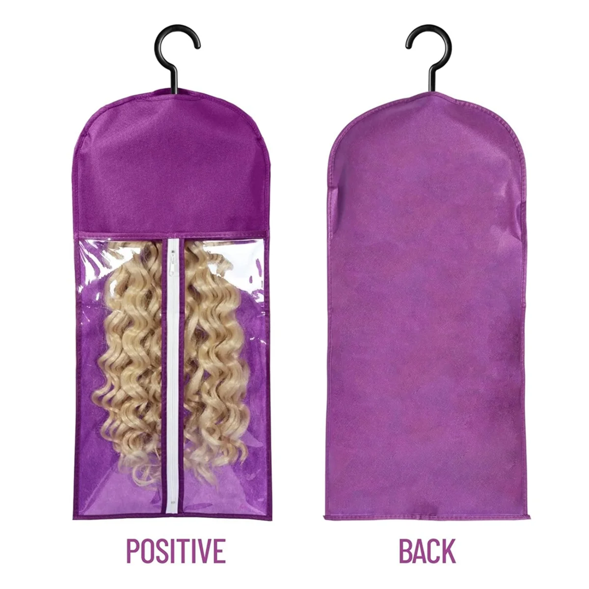 12PCS Wig Bags Storage with Hanger Hair Extension Holder Wig Storage for Multiple Wigs Holder Wig Bag Hair Extension