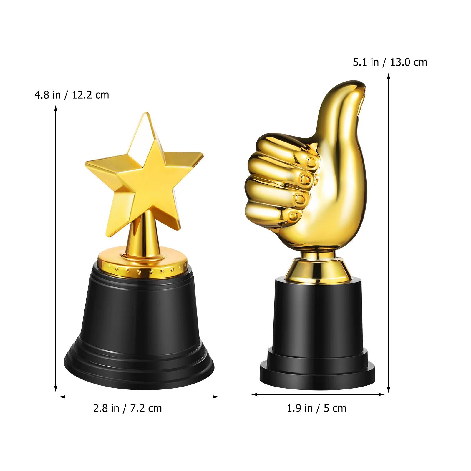 2 Pcs Trophy Children's Star Sewing Machine Accessories Cup for Sports Party Decor Mini Trophies