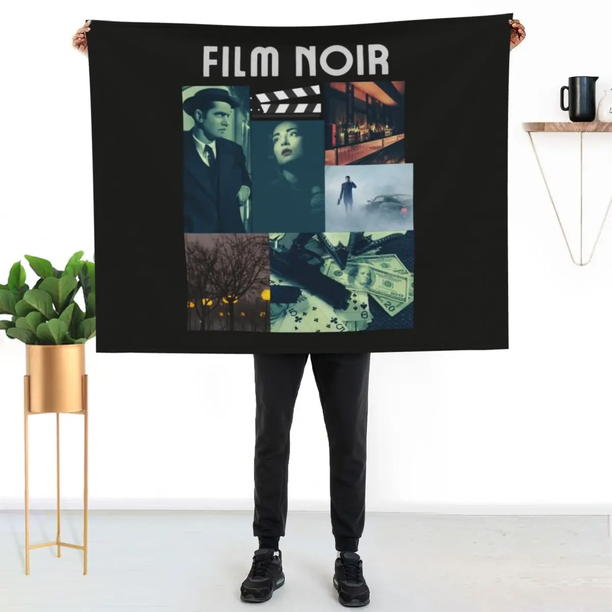 Film Noir: celebration of old movies Throw Blanket bed plaid Beautifuls Moving Single Bed Fashionable Blankets