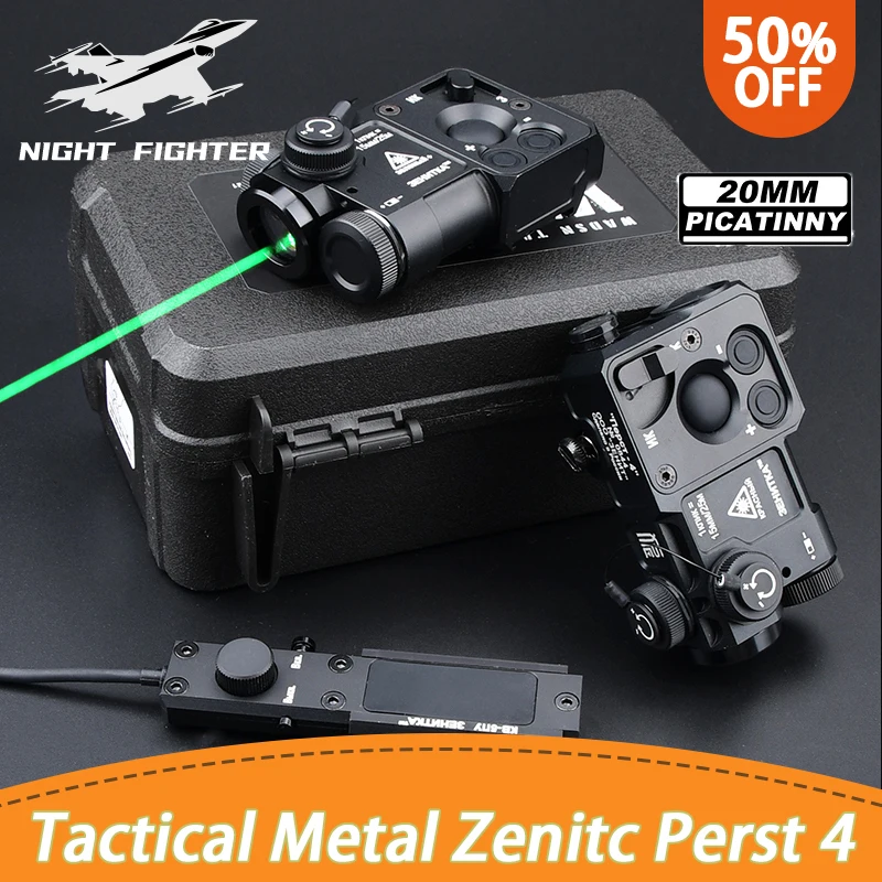 

Tactical Metal Zenitco Perst 4 Red Green Dot IR Laser Aiming Infrared Pointer For Rifle AR15 AK47 AK74 M16 Weapon Strobe Sight