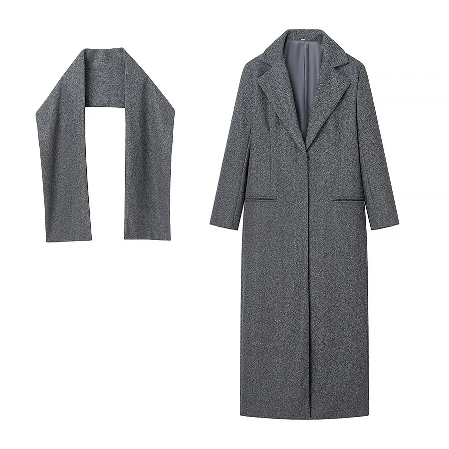 

2025 Spring New Product Women's Fashion Scarf and Woolen Coat