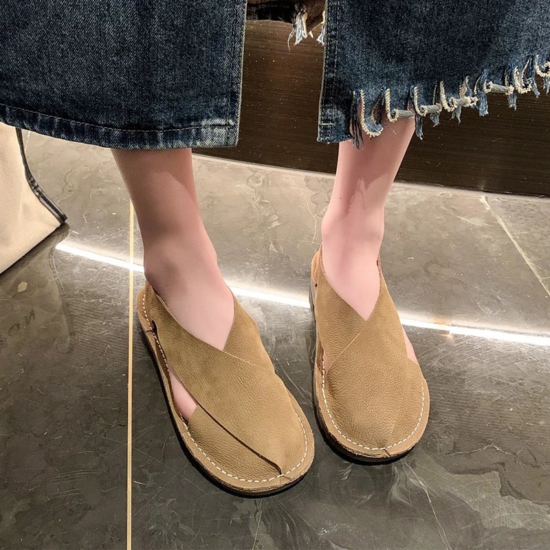 Women Shoes Sandals Flat Low Heel Sneakers Casual Gladiator Barefoot Loafers Slip-on Summer Spring Comfortable on Promotion 2024