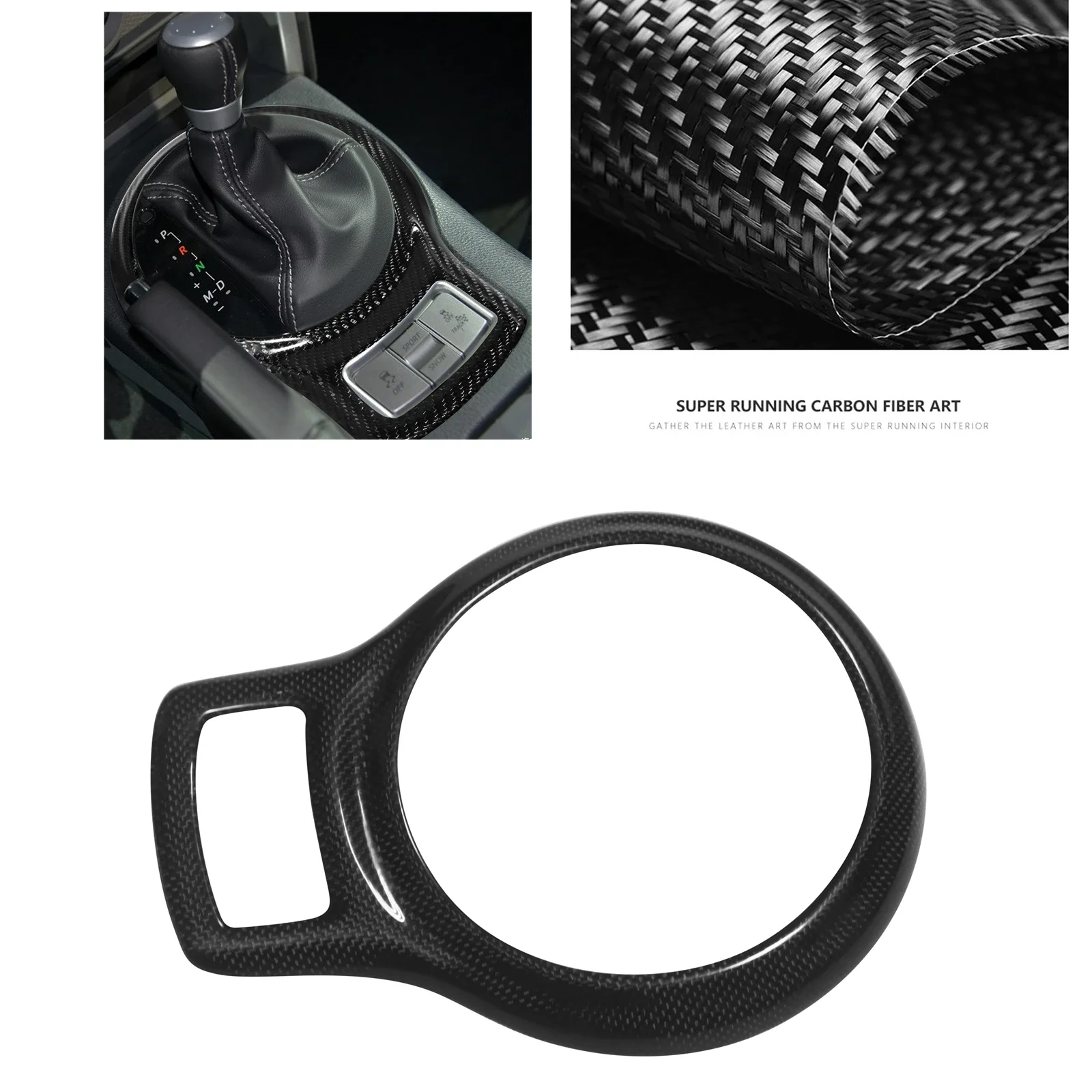 

Interior Car Gear Shift Box Panel Trim Carbon Fiber Center Shifter Console Cover Sticker For Toyota 86 GT86 Subaru BRZ 2012-