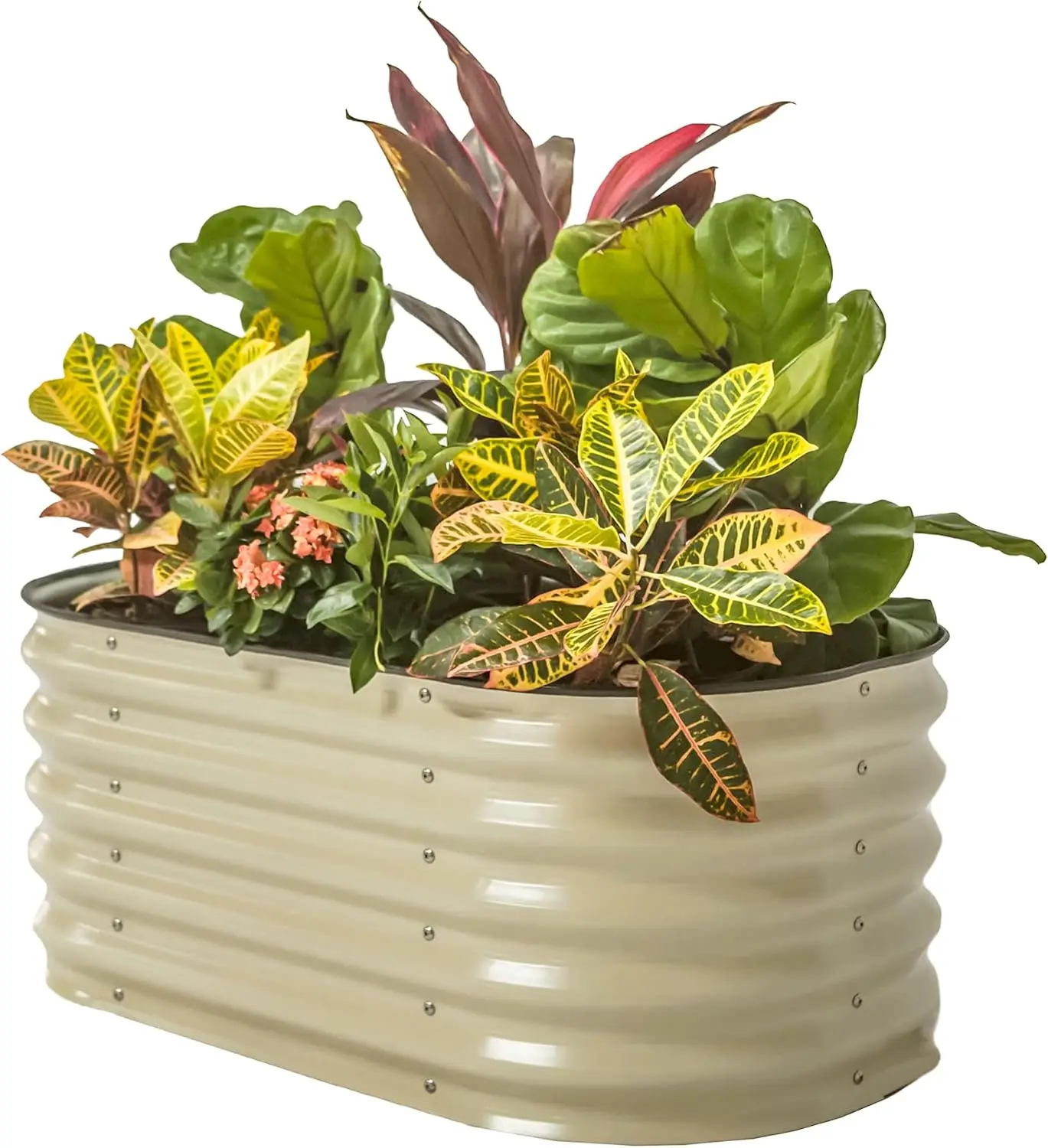 

17" Tall Kids First Garden Bed 24" x 42" Raised Planter Box Outdoor Metal Galvanized Gardening Bed for Vegetables Herb &