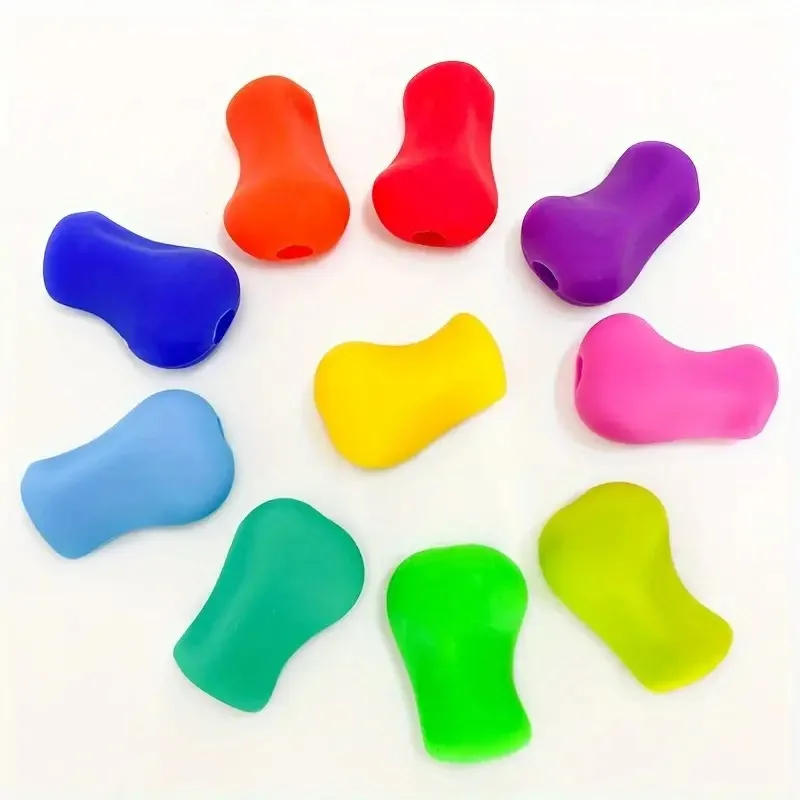 Silicone escrita caneta aperto postura correção dispositivo para estudantes, escrita, macio, crianças, aprendizagem, ajuda, 5-10pcs