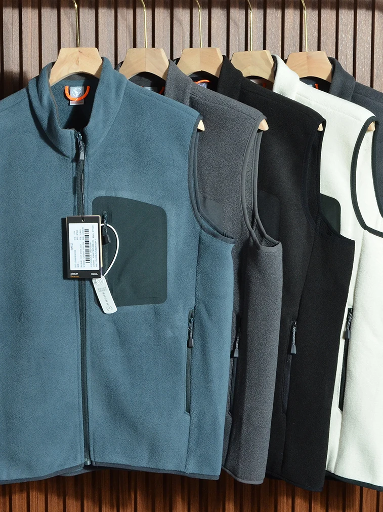 

Жилет для активного отдыха на природе с молнией, воротником-стойкой, приталенный крой, модный городской стиль для молодых мужчин и женщин