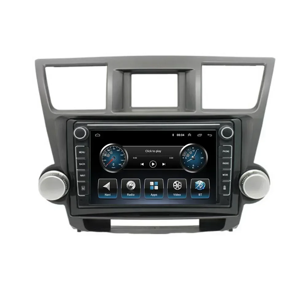 Android 13.0 Car Radio For Toyota Highlander 2 XU40 2007 - 2013 Multimedia Video Player Navi Stereo GPS NO 2Din DVD Camera