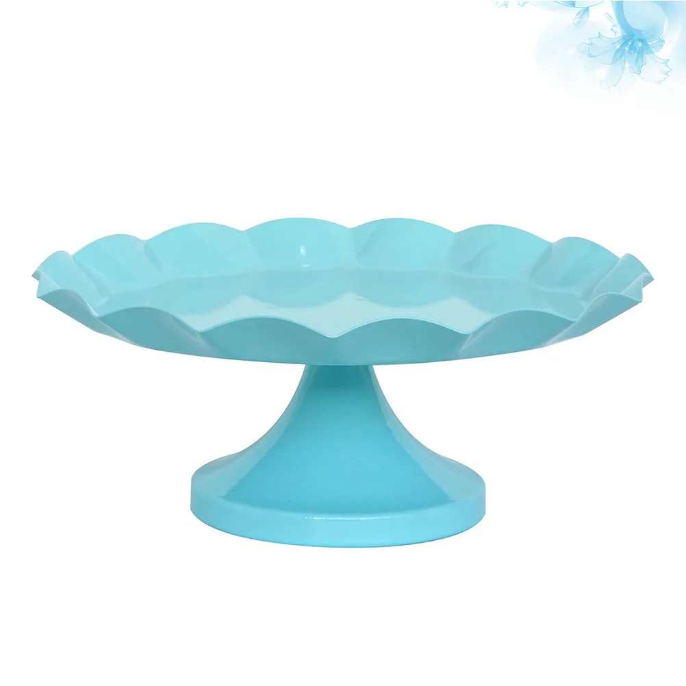 

1PC Iron Cake Stand Fruit Plate Dessert Tray Blue Table Decoration for Birthday Wedding Party (Size S)