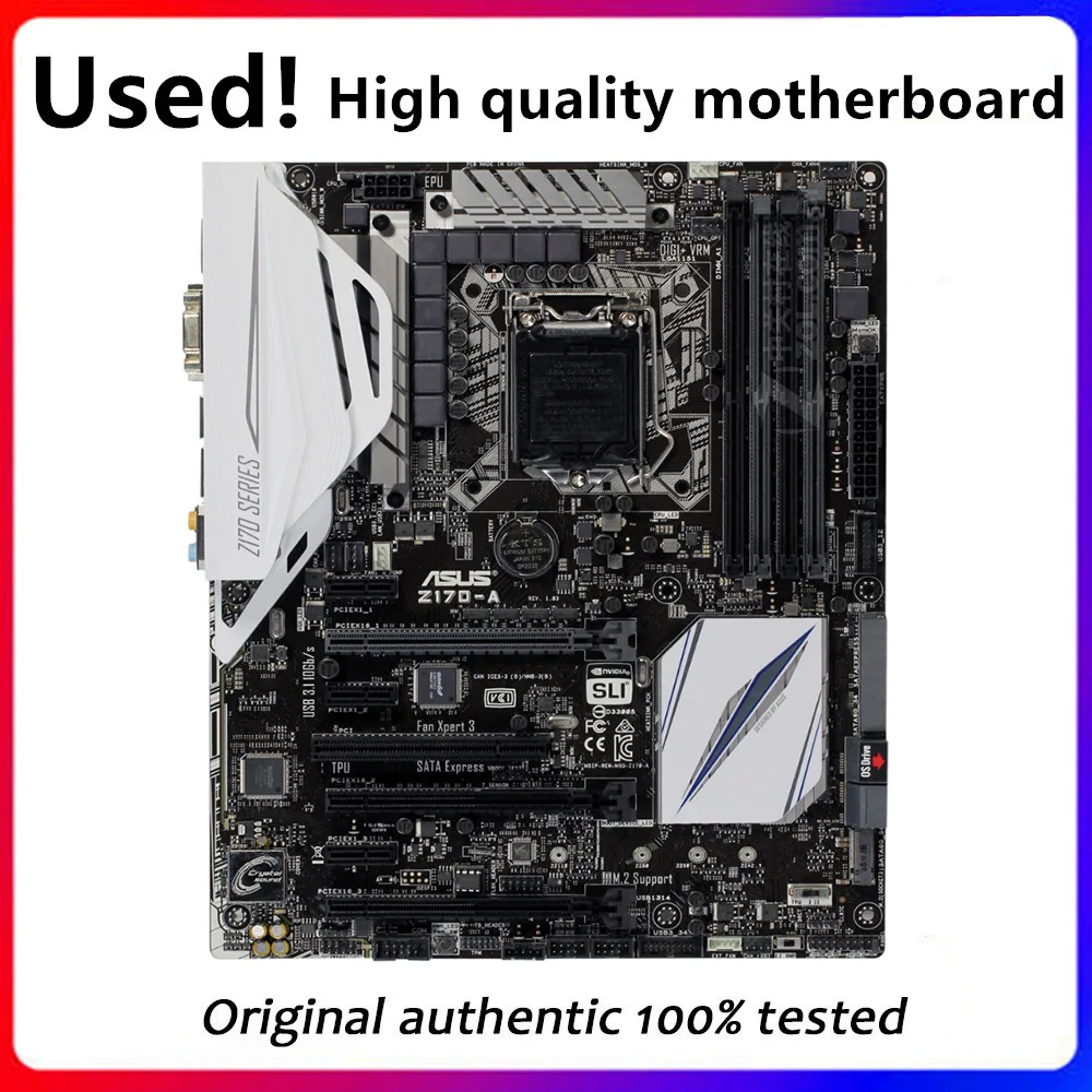 

For Asus Z170-A Z170A Original Used Desktop Intel Z170 64GB DDR4 Motherboard LGA 1151 i7/i5/i3 USB3.0 SATA3