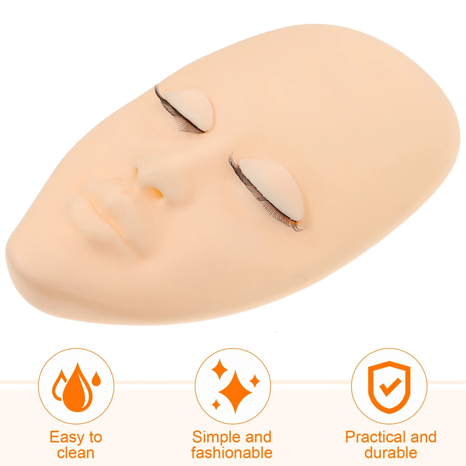 Estensione delle ciglia Testa di manichino Pratica trucco Viso Strumento realistico per l'addestramento delle ciglia con superficie liscia per professionisti principianti